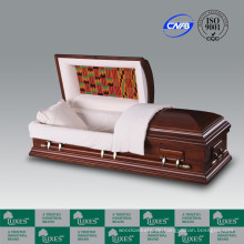 Hohe Qualität Großhandel amerikanisches solide Holzschatulle Sarg für Beerdigung